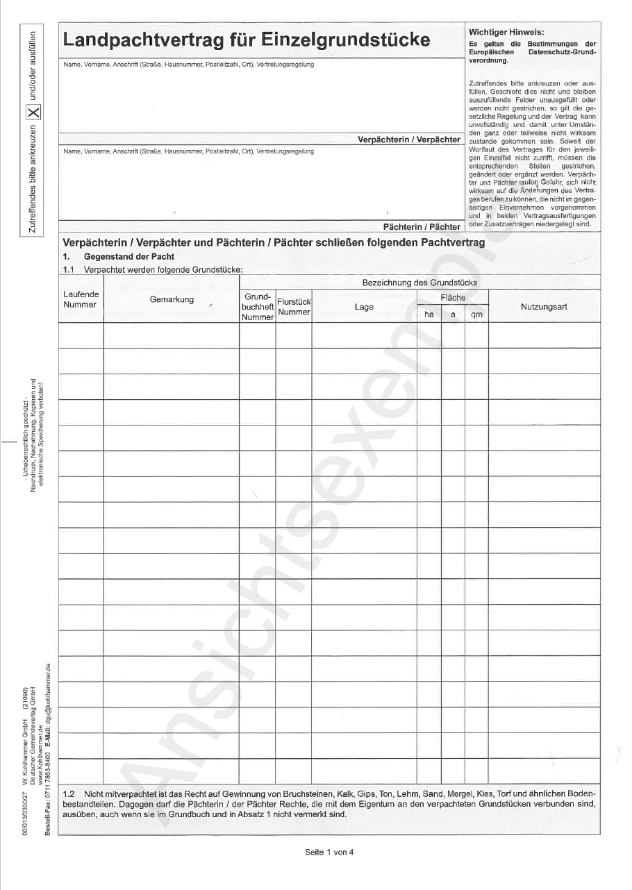 Landpachtvertrag