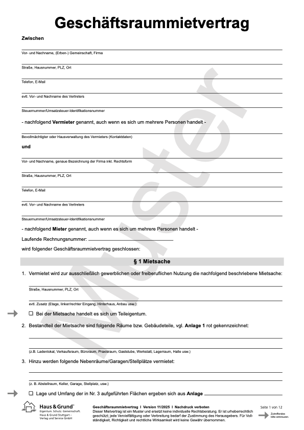 Geschäftsraummietvertrag